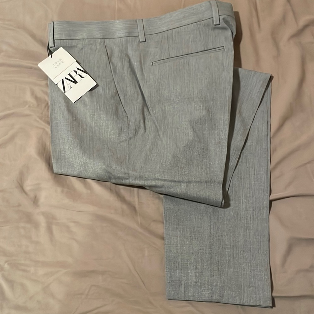 Zara Slim Gray Dress Pants 31x33